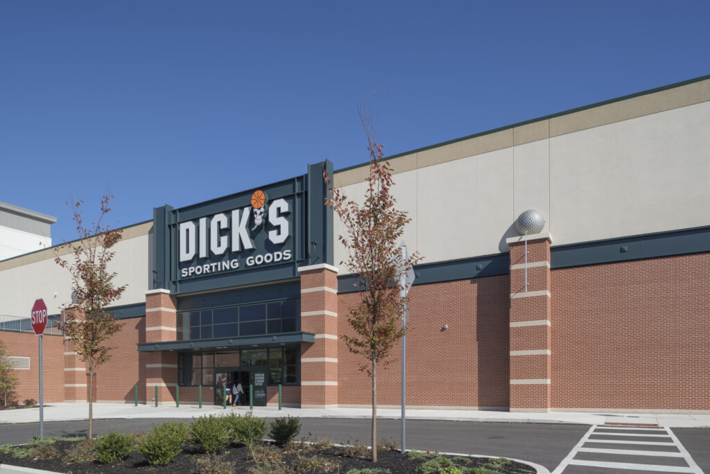 Exterior of a Dick’s Sporting Goods store.