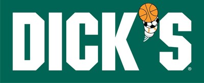 The Dick’s Sporting Goods logo, featuring a stack of athletic balls replacing the apostrophe.