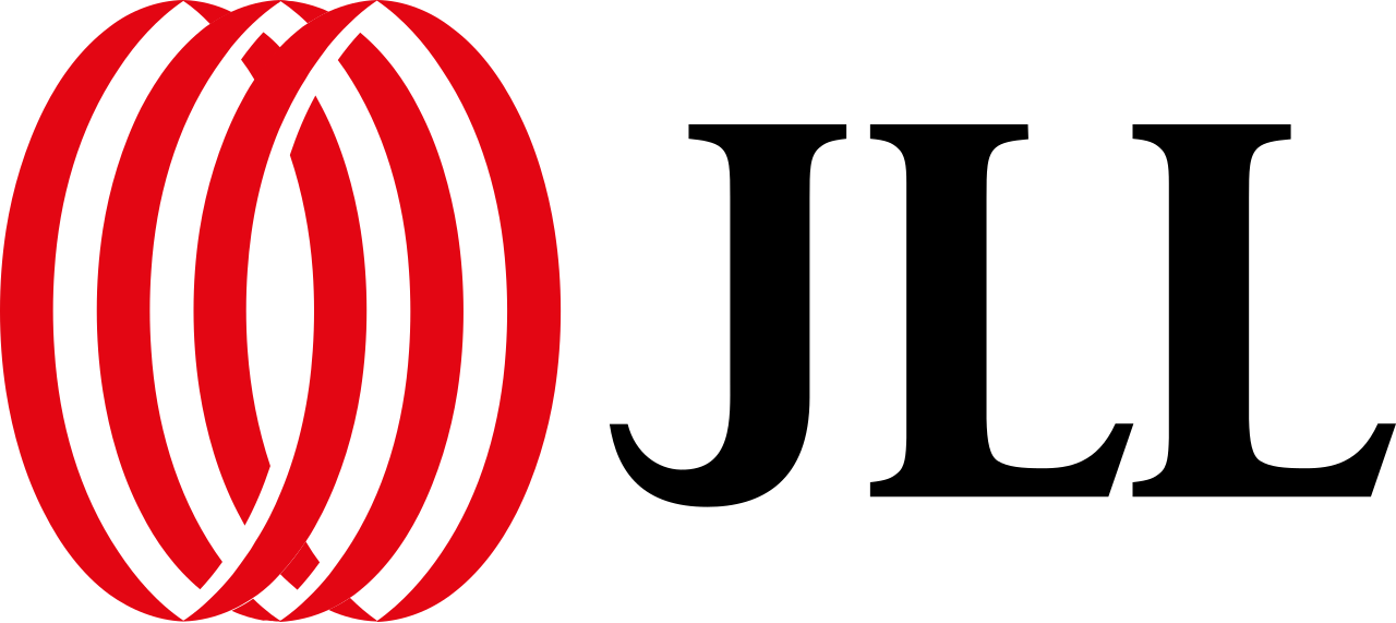 JLL company logo consisting of a red interlaced oval graphic next to the letters “JLL” in black serif font.