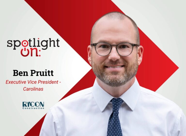 Portrait of Ben Pruitt, Executive Vice President for the Carolinas at Rycon Construction.